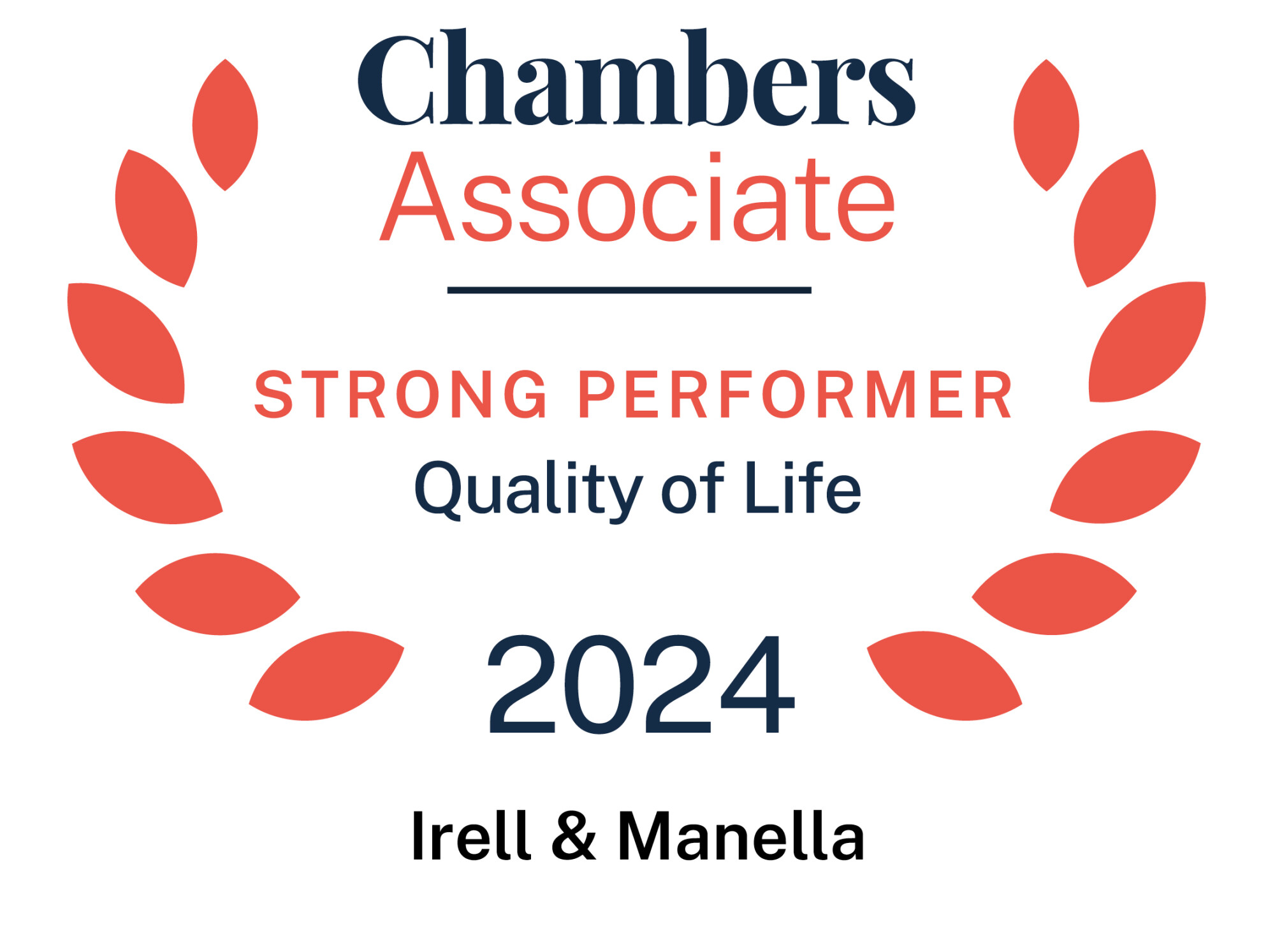Chambers Associate Strong Performer Quality of Life 2024